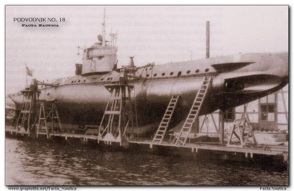 PODVODNIK NO. 18 - Bulgarian submarine. Ex Gremna uboat UB 8.